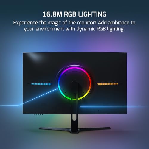 GAMEPOWER T50 27 Inch 1500R Curved Gaming Monitor, 200Hz 1080p Display, Full HD, 0.5ms Response Time, VA Panel, FreeSync, HDR, 125% sRGB, RGB Backlight, Dual Speakers, Zero Frame, HDMI/DP - Image 5