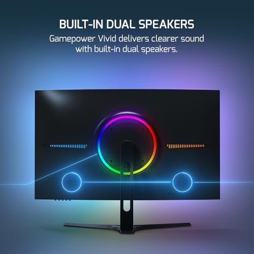 GAMEPOWER T50 27 Inch 1500R Curved Gaming Monitor, 200Hz 1080p Display, Full HD, 0.5ms Response Time, VA Panel, FreeSync, HDR, 125% sRGB, RGB Backlight, Dual Speakers, Zero Frame, HDMI/DP - Image 3