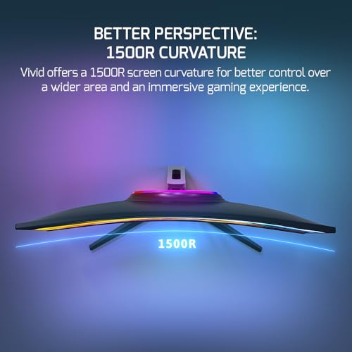 GAMEPOWER T50 27 Inch 1500R Curved Gaming Monitor, 200Hz 1080p Display, Full HD, 0.5ms Response Time, VA Panel, FreeSync, HDR, 125% sRGB, RGB Backlight, Dual Speakers, Zero Frame, HDMI/DP - Image 4