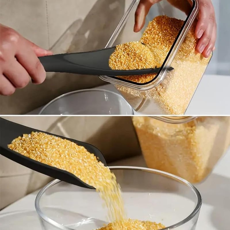 ملعقة أرز من السيليكون غير اللاصق بسيطة على شكل منقار بطي أزرق (أزرق) - Image 4