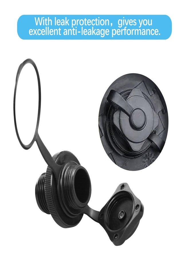 Flylin 4Pcs Inflatable Boat Air Valve, Boat Spiral Air Plugs Black One-Way Inflation Replacement Screw, Plastic Tube Valve Replacement for Inflatable Raft Boat Kayak (23mm) - Image 4