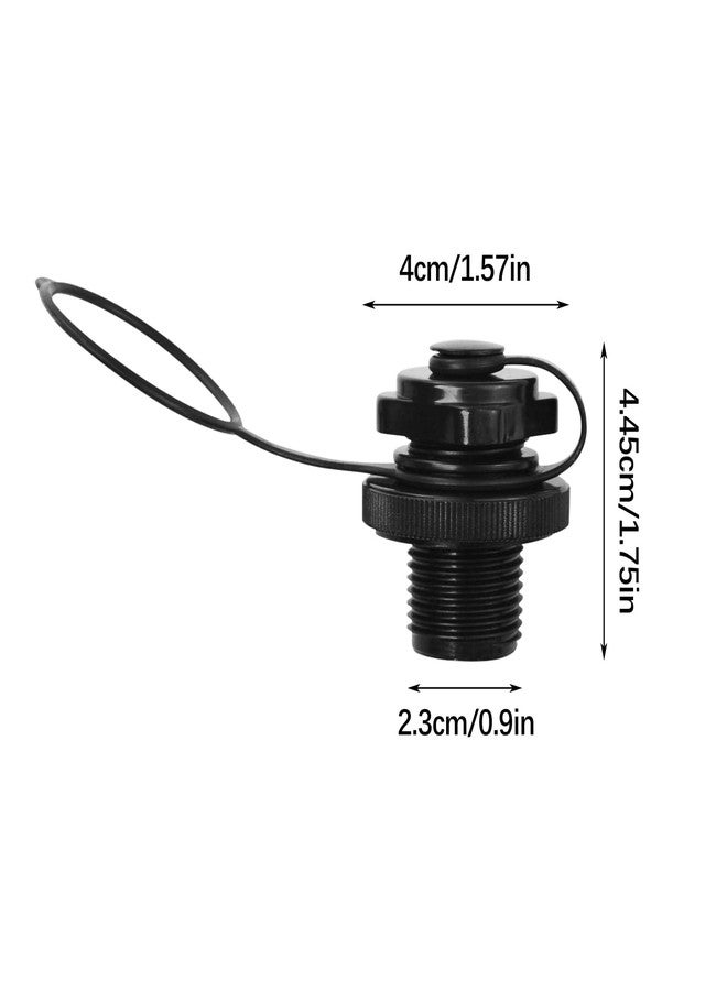 Flylin 4Pcs Inflatable Boat Air Valve, Boat Spiral Air Plugs Black One-Way Inflation Replacement Screw, Plastic Tube Valve Replacement for Inflatable Raft Boat Kayak (23mm) - Image 3