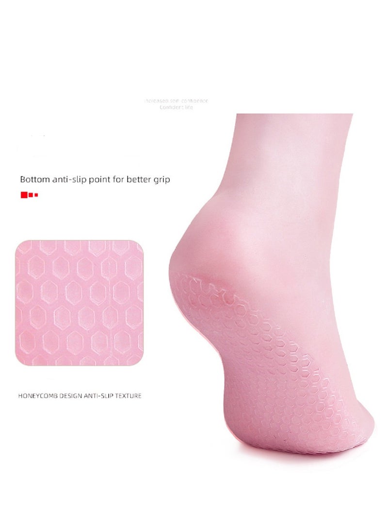 Silicone Socks Gel Foot Skin Care Moisturizing Socks, Protective Heel Anti-crack Socks Waterproof Beach Socks For Remove Calluses Corns Dry Or Cracked Foot Skin M Pink - Image 5