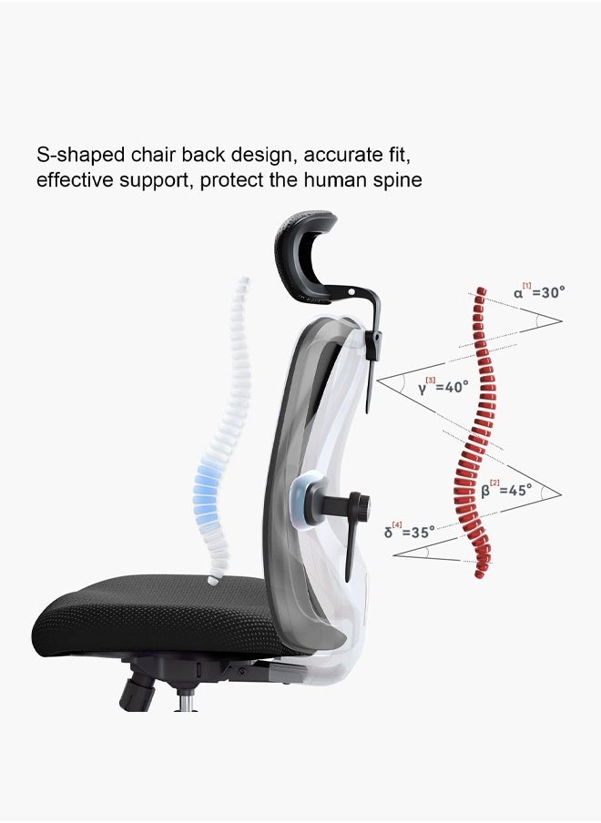 SIHOO - SIHOO M18 Gaming Ergonomic Office,Big and Tall Office Chair, 2D Headrest with Adjustable Armrest Lumbar Support and Wheels Swivel Tilt Function,Computer desk Chair (Black) - Image 1
