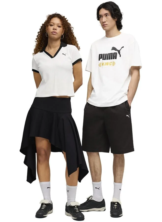 Puma PUMA Black-Frosted Ivory KING Indoor Icons Sneakers Unisex for Men | Best Price UAE