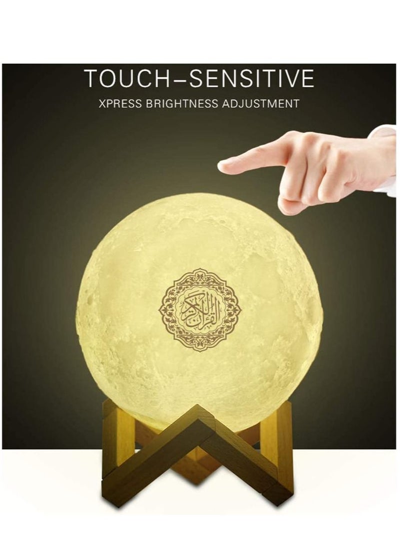 Mood Lights,Quran Touch Moon Lamp 3D Printed Moon Light Night Light with Remote Control, Lighting Reciter LED Lamp Portable Quran Bluetooth Speaker For Home Decoration,Gifts for Friendsh - Image 4