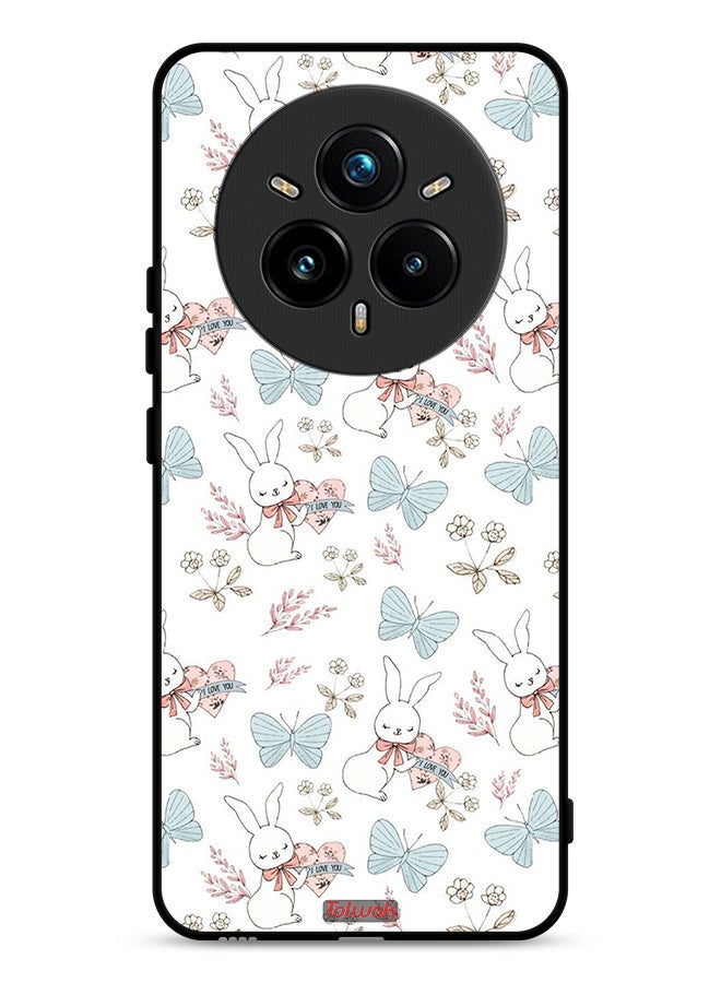 Tolwak Realme 14 Pro Plus 5G Protective Case Cover Rabbit And Butterflies