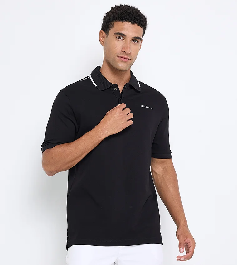 بين شيرمان Ben Sherman Men's Short Sleeve Solid Polo Tees