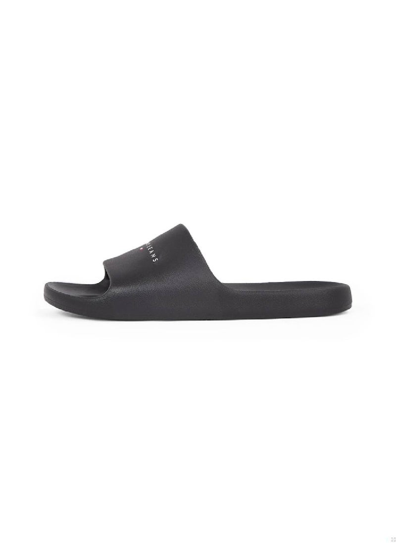 TOMMY JEANS - Men's Basic Sandal Slides - Vinyl, Black - Image 1