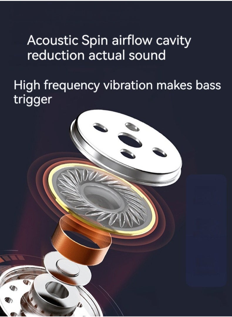 Generic In-ear Wired Round Hole Earphones With Microphone Music Earphones (blue)  - Image 4