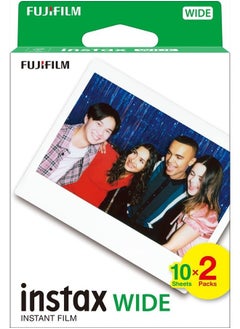 Fuji film instax Wide Instant Film, 20 Exposures, White, Old Packaging  - Image 1