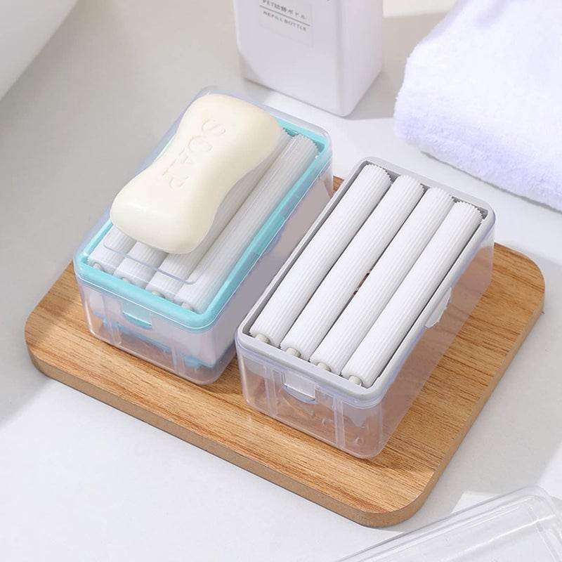 DJD Easy Cloth Washing Soap Roller, Dispenser Case with Lid Having Roller(Pack of 1, Multi Color) - Image 3