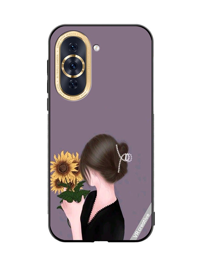 VR CREATIVE غطاء حماية لهاتف هواوي نوفا 10 بتصميم دوار الشمس متعدد الألوان - Image 1