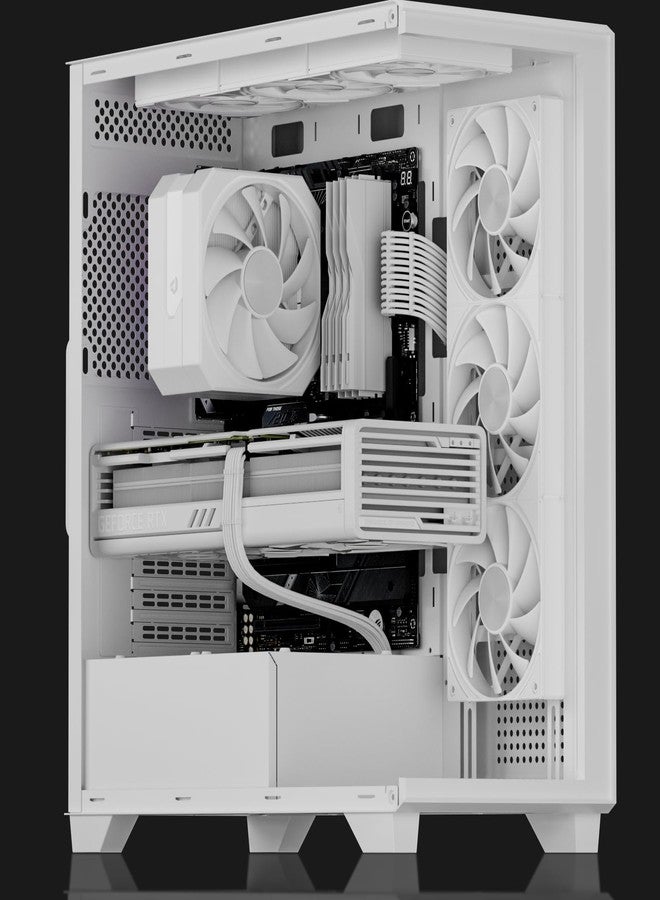 upHere 360mm All-in-One Computer Case Fan with PWM 4-Pin Interface High Performance Cooling Low Noise for Enhanced PC Cooling White U3T3 - Image 5