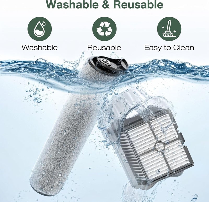 isinlive iFloor 3 Replacement HEPA Filter and Brush Roller Compatible with iFloor 3 and iFloor One S3 Cordless Wet Dry Vacuum Cleaner - Image 5
