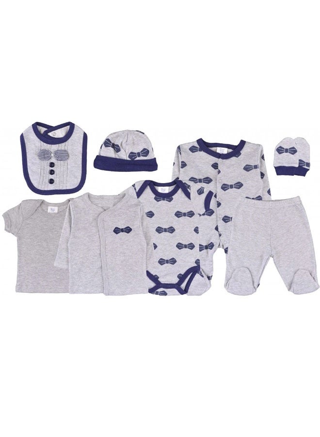 Hanayo طقم هدايا للأطفال حديثي الولادة 13 قطعة - طقم ملابس أطفال ناعمة للغاية - طقم ملابس وإكسسوارات لهدايا استحمام الأطفال حديثي الولادة - طقم هدايا للأطفال حديثي الولادة من 0-3 أشهر للبنات والأولاد (كحلي) - Image 4