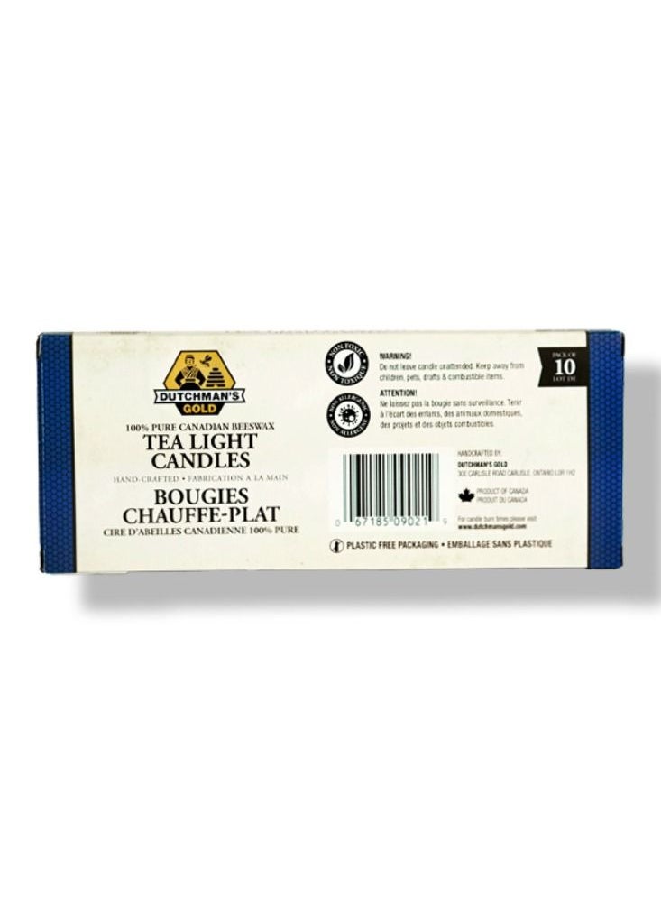 dutchman s gold Beeswax Tea-lites 10/pack  - Image 3