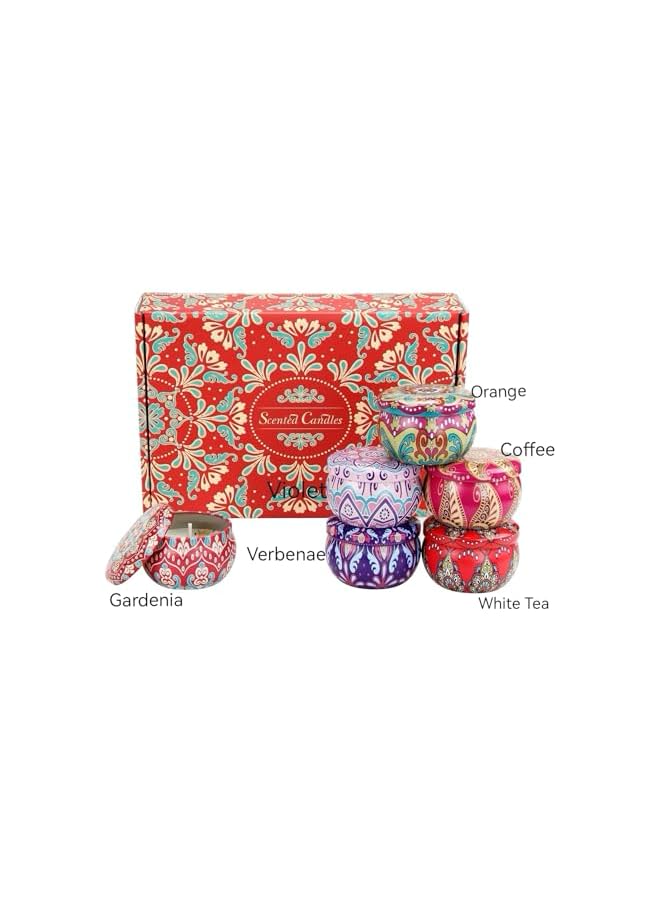 Green Tiger Set of 6 Gifts Scented Candles Gift Box Soy Candles Scented Candle Gift Box Set for Birthday gift Wedding, Party Souvenir,Bathroom,Yoga Valentine's Gift Ramadan Eid Gift - Image 4