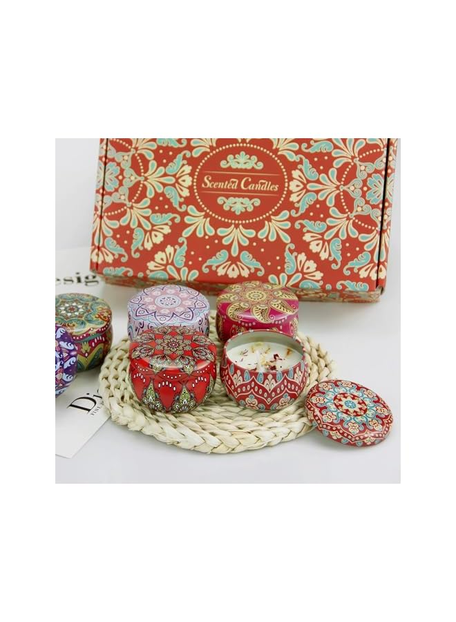 Green Tiger Set of 6 Gifts Scented Candles Gift Box Soy Candles Scented Candle Gift Box Set for Birthday gift Wedding, Party Souvenir,Bathroom,Yoga Valentine's Gift Ramadan Eid Gift - Image 2