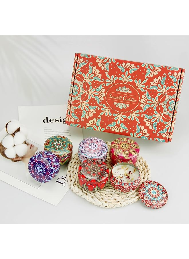 Green Tiger Set of 6 Gifts Scented Candles Gift Box Soy Candles Scented Candle Gift Box Set for Birthday gift Wedding, Party Souvenir,Bathroom,Yoga Valentine's Gift Ramadan Eid Gift - Image 1