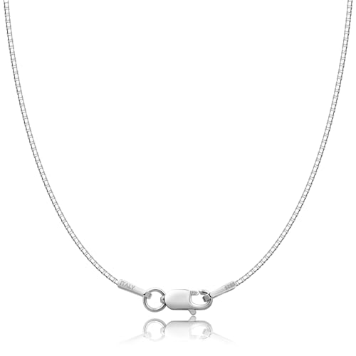 ASHINE Silver Chain Sterling Silver Necklace for Women Silver Chain Necklace for Women Valentine Necklace Chain Necklace for Jewelry Making (1mm Box Chain Lobster Clasp 21 Inches) - Image 1