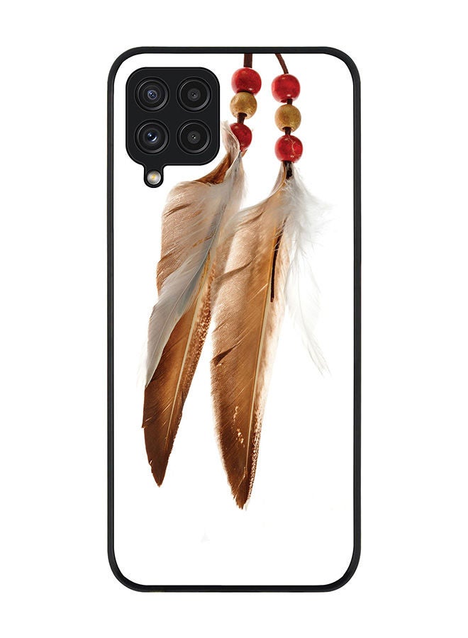 Stylizedd Rugged Black edge case for Samsung Galaxy A22 (LTE/4G)  Slim fit Soft Case Flexible Rubber Edges Anti Drop TPU Gel Thin Cover - Chief Longfeathers - Image 1