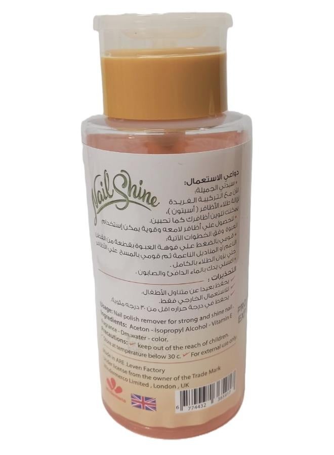 Generic Nail Shine Peach Polish Remover 250 Ml  - Image 2