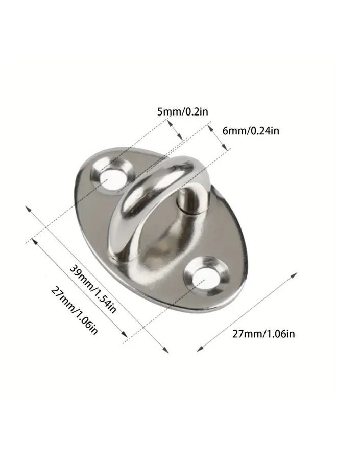 5pcs Small Stainless Steel Metal Ceiling Hook Eyes Marine U Hook - Image 4
