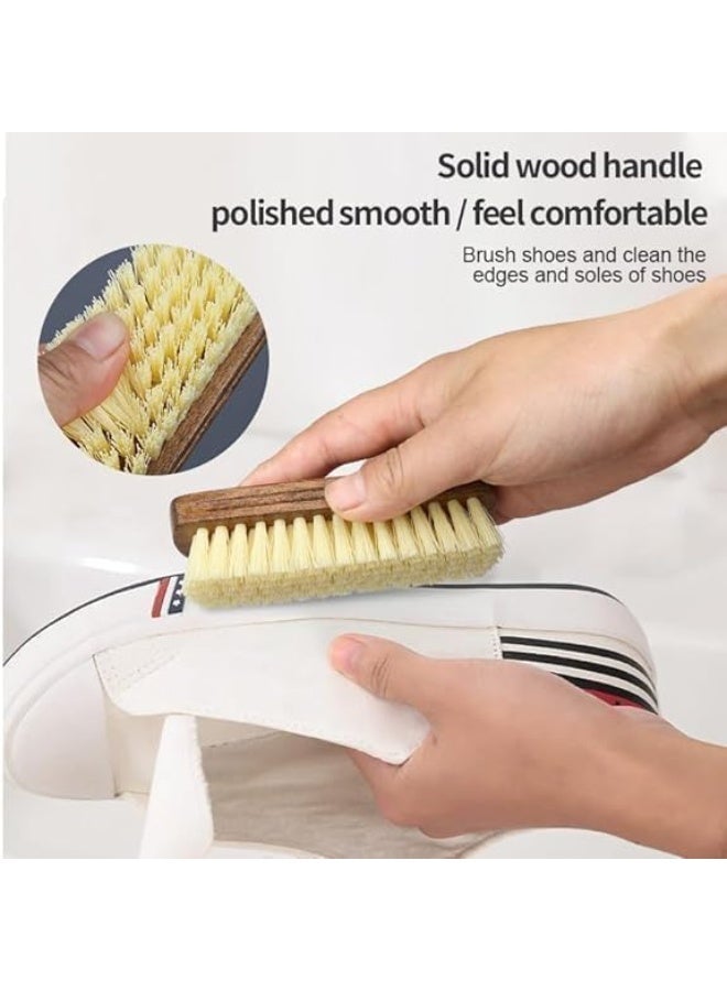 3 قطعة أحذية لامعة فرشاة مجموعة، جلد الغرداء ومجموعة تنظيف نوباك، فرشاة شعر الخيل لتلميع أحذية جلد الغرداء كريب، نظافة جلد الشعيرة الناعمة للأحذية، الأحذية الرياضية، الحقائب، الأثاث - Image 5