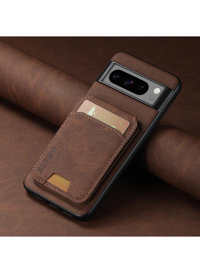 سوتين جراب لهاتف Google Pixel 7a H02 من جلد الليتشي مع حامل للبطاقات وغطاء خلفي للهاتف - Image 2