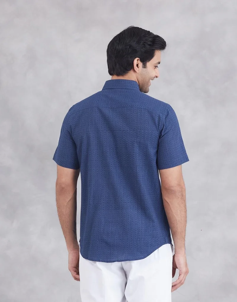 Fabindia  Blue Cotton Shirt for Men | Best Price UAE