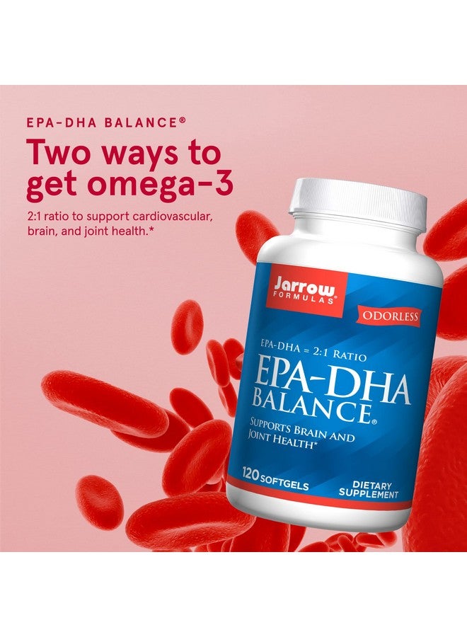 jarrow formulas Epadha Balance 600 Mg 120 Softgels 2:1 Ratio Of Epa & Dha Supplement Supports Brain & Joint Health Ultrapurified Highly Concentrated 60 Servings (Packaging May Vary) - Image 3