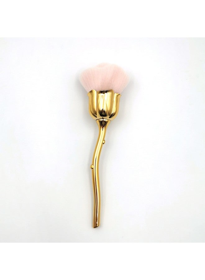 KuAoyoja Nail Art Dust Powder Remover Pink Rose Soft Brush Acrylic Nail Arts Manicure Dust Cleaner Brush For Nail Trimming Cleaning Makeup Brush Tools (Pink) - Image 4