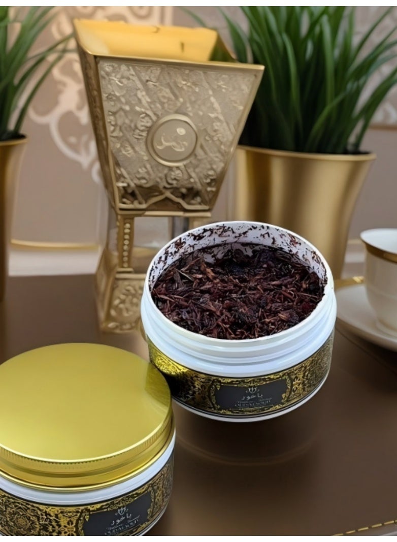 OUDALSOUD 80g Oud Bakhoir- Luxury White Tea Bakhoor Incense, Gift Box, Long-Lasting Fragrance, Perfect For Prayer, Worship, Ceremony - Image 4