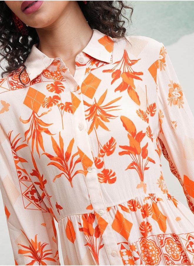 Vishudh Printed Shirtwaist Dress  - Image 5