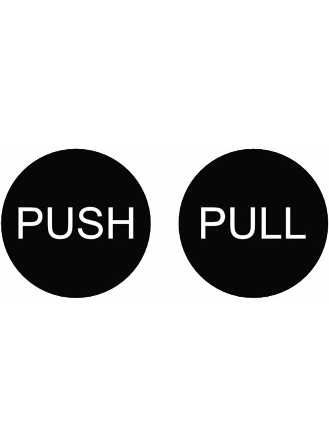 Haobase 4 Pairs Push - Pull Door Sign - Self Adhesive Vinyl Sticker (7cm x 7cm) - Image 2