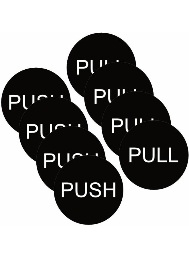 Haobase 4 Pairs Push - Pull Door Sign - Self Adhesive Vinyl Sticker (7cm x 7cm) - Image 1