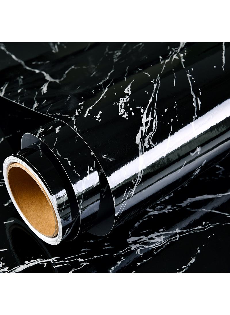 الأزرق جي دبليو الرخام ورقة 40x500cm ورق الجدران ذاتية اللصق للماء لمعان بولي كلوريد الفينيل الفينيل الغرانيت ورقة مضادة للنفط تغطية الأثاث كونترتوب المطبخ بطانة الجرف - Image 1