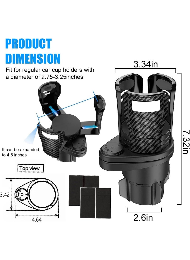 وانغبانغزي العنوان: موسع حامل الأكواب للسيارة، مثبت علب المشروبات القابل للتعديل، قاعدة قابلة للدوران 360 درجة لزجاجات القهوة والمشروبات، مع محول للاستخدام في السيارة، القارب، المقطورة - Image 2