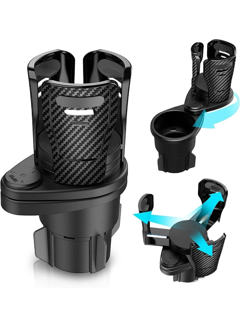 وانغبانغزي العنوان: موسع حامل الأكواب للسيارة، مثبت علب المشروبات القابل للتعديل، قاعدة قابلة للدوران 360 درجة لزجاجات القهوة والمشروبات، مع محول للاستخدام في السيارة، القارب، المقطورة - Image 1