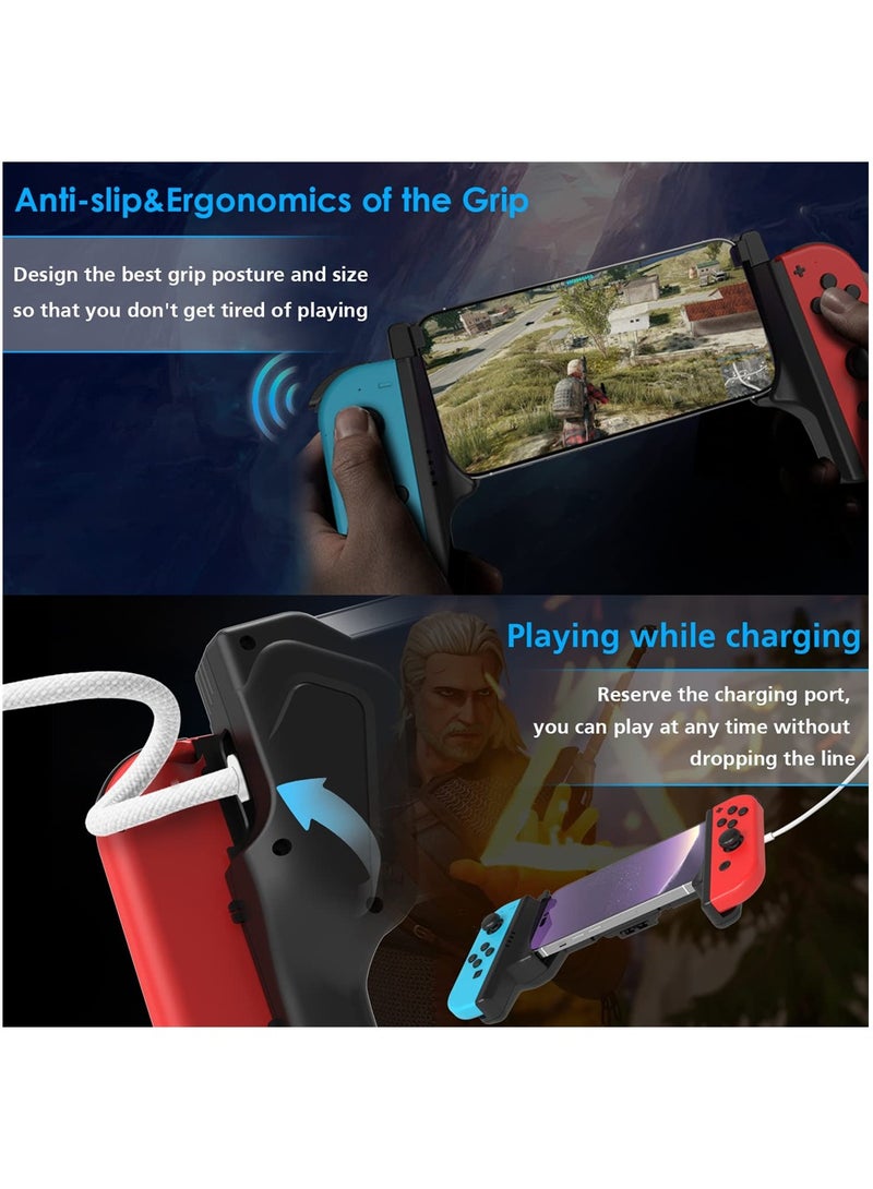 KASTWAVE Switch Controllers One-Piece Joypad Controller for Nintendo Switch Joy-Con and for iPhone with iOS 16 Joy Con Attachments Switch Handheld Grip with Adjustable Function - Image 2