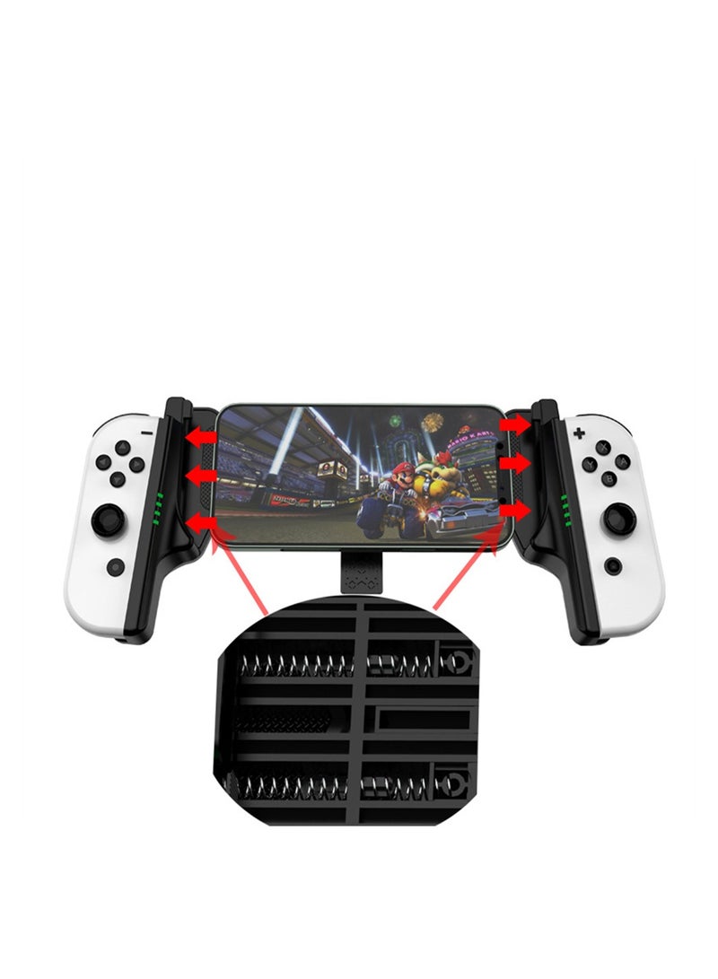 KASTWAVE Switch Controllers One-Piece Joypad Controller for Nintendo Switch Joy-Con and for iPhone with iOS 16 Joy Con Attachments Switch Handheld Grip with Adjustable Function - Image 3