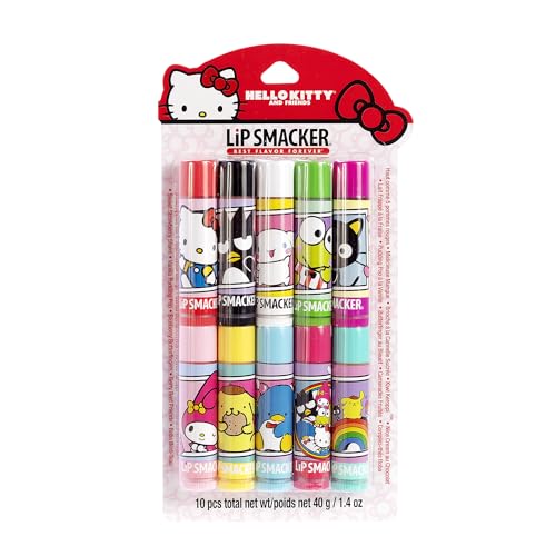 Lip Smacker Sanrio Hello Kitty  Friends Pack  10 Moisturizing Lip Balms Hydrating  Protecting  CrueltyFree