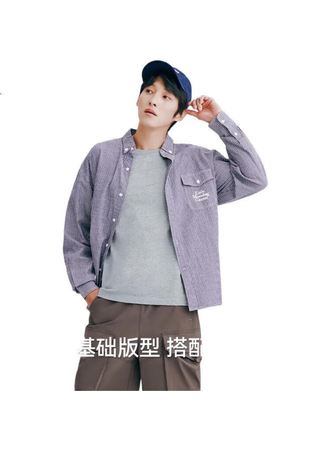 THREEGUN سانكيانغ [قطن نقي قابل للتنفس] تي شيرت رجالي، ياقة دائرية بأكمام قصيرة، قميص داخلي غير رسمي متعدد الاستخدامات للرجال - Image 1