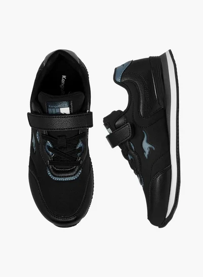 كانغاروس Boys' Colourblock Sports Shoes with Hook and Loop Closure