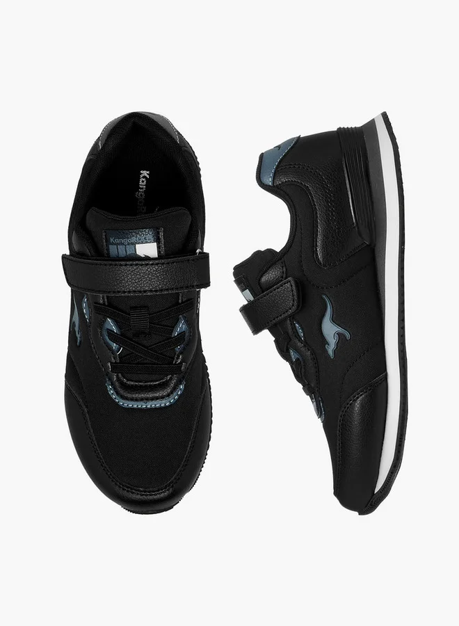 كانغاروس Boys' Colourblock Sports Shoes with Hook and Loop Closure