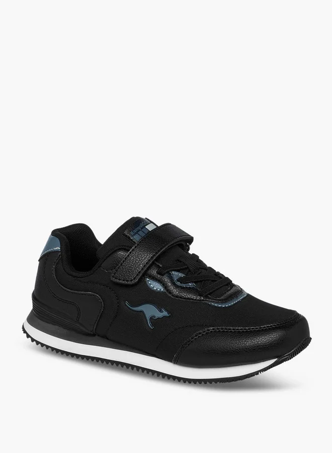 كانغاروس Boys' Colourblock Sports Shoes with Hook and Loop Closure