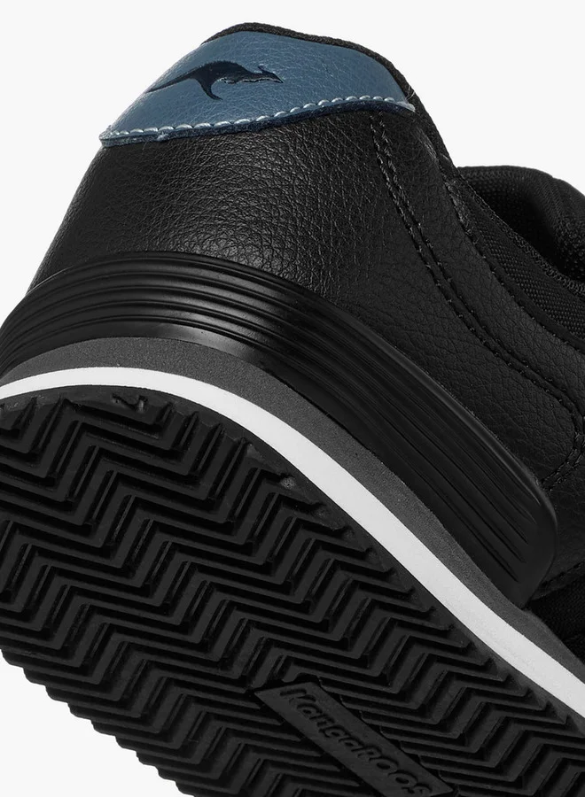 كانغاروس Boys' Colourblock Sports Shoes with Hook and Loop Closure