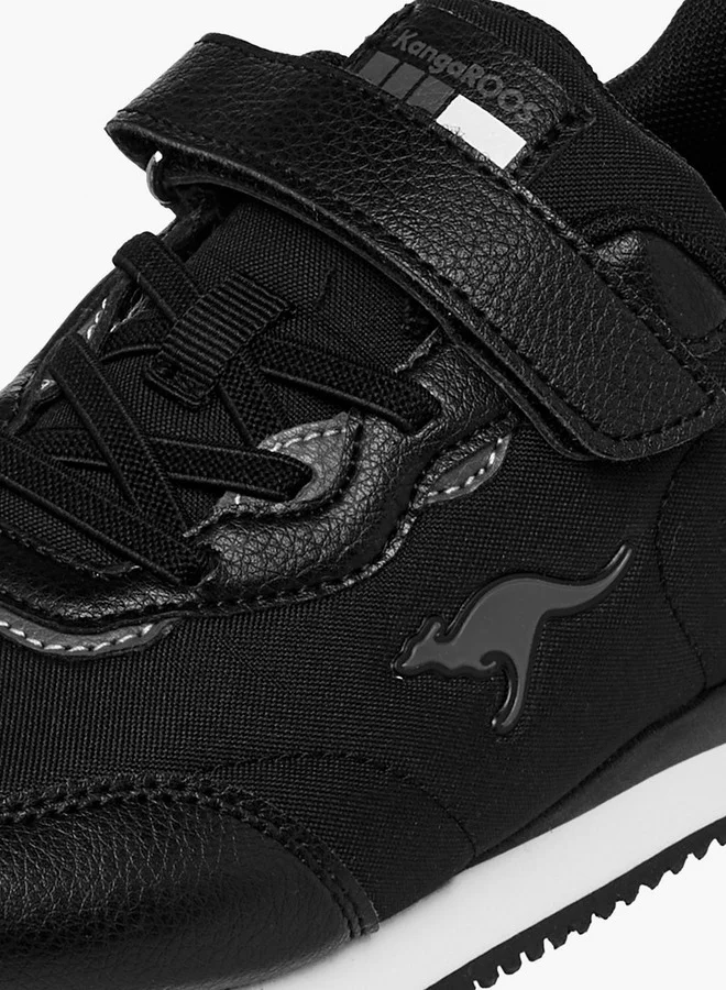كانغاروس Boys' Colourblock Sports Shoes with Hook and Loop Closure