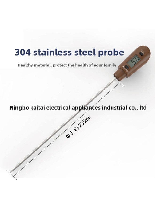 Kaitai KT Food Chocolate Thermometer Scraper Silicone Baking Syrup Barbecue Electronic Digital Thermometer-Temperature Measurement Range:Blue And White Short Style-scraper Style  - Image 3